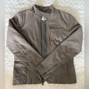 Banana Republic Stretch Moto Jacket – Women’s Size 8 – Taupe Gray